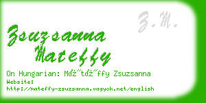 zsuzsanna mateffy business card